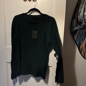 NWT Naadam green cashmere ribbed sweater